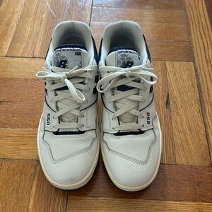 Aime Leon Dore 550 Sneakers in White and Black